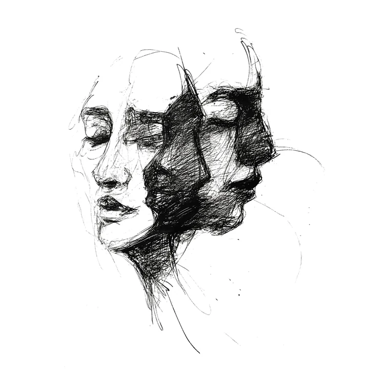 Ink artwork accompanying The Way of walking Alone