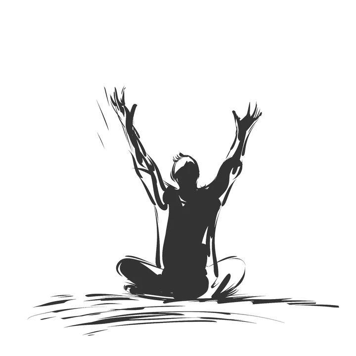 Ink artwork accompanying The Way of walking Alone