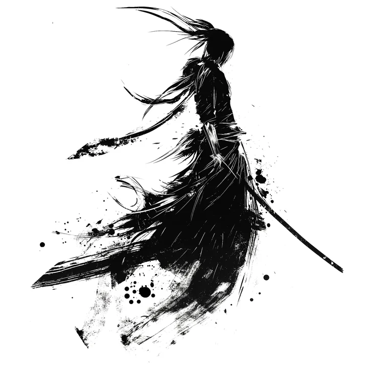 Ink artwork accompanying The Way of walking Alone