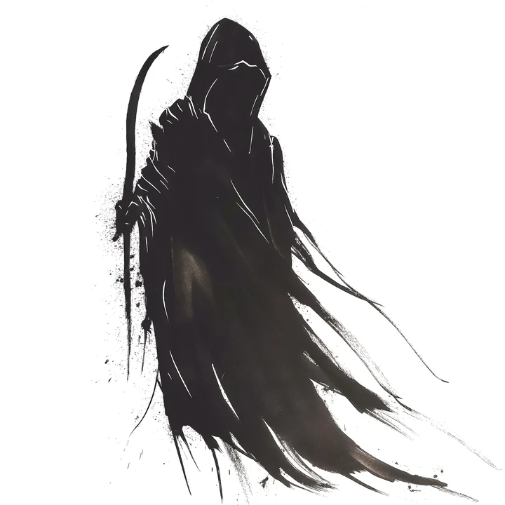 Ink artwork accompanying The Way of walking Alone