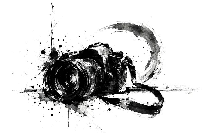 Ink artwork accompanying The Photography: Where Light meets Shadow
