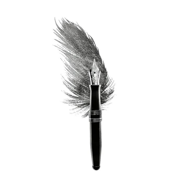 Ink artwork accompanying The Power of Words