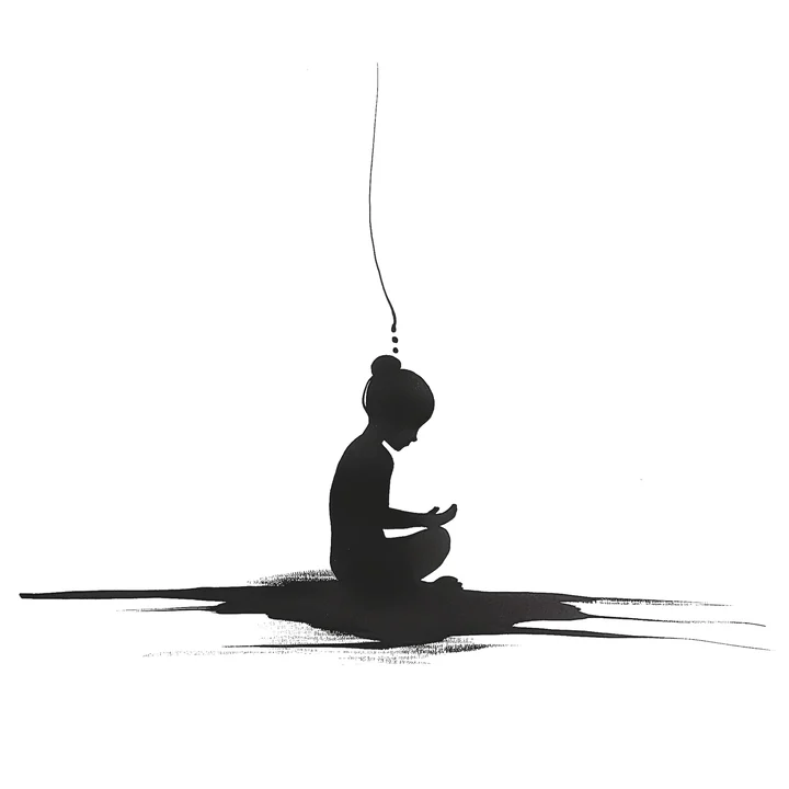 Ink artwork accompanying The Soul and its Creator