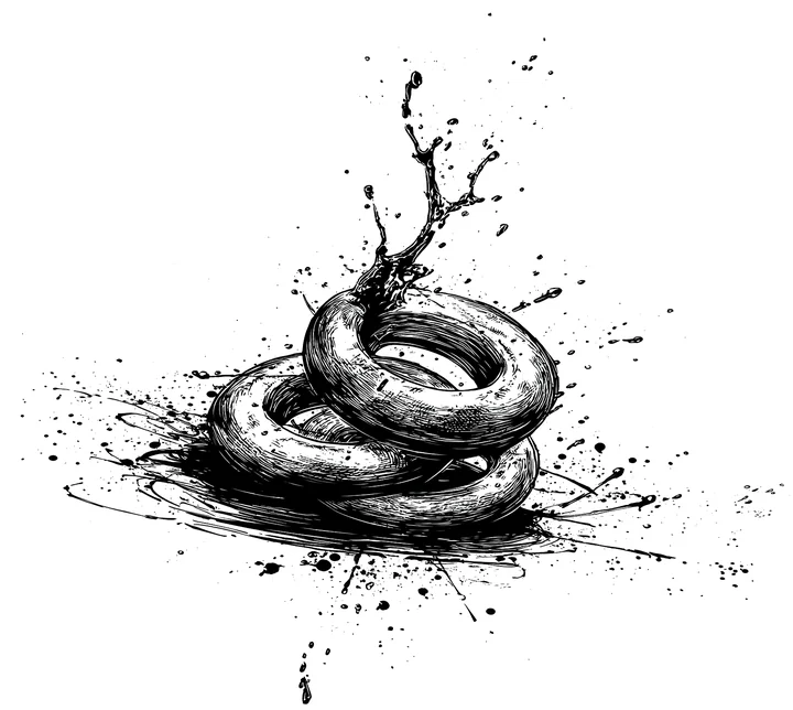 Ink artwork accompanying KFC-Belval