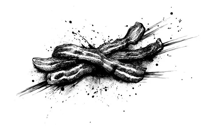 Ink artwork accompanying KFC-Belval